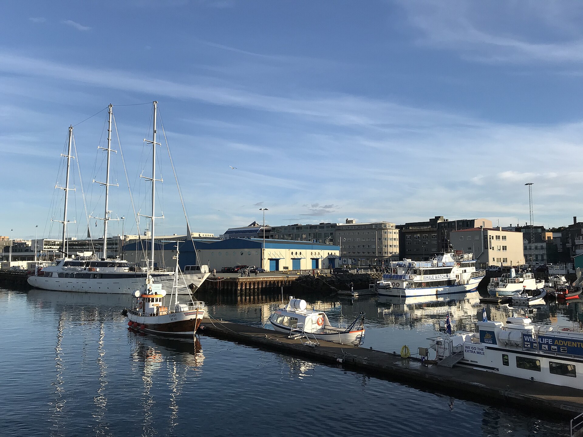 The old harbour and waterfront in Reykjavík