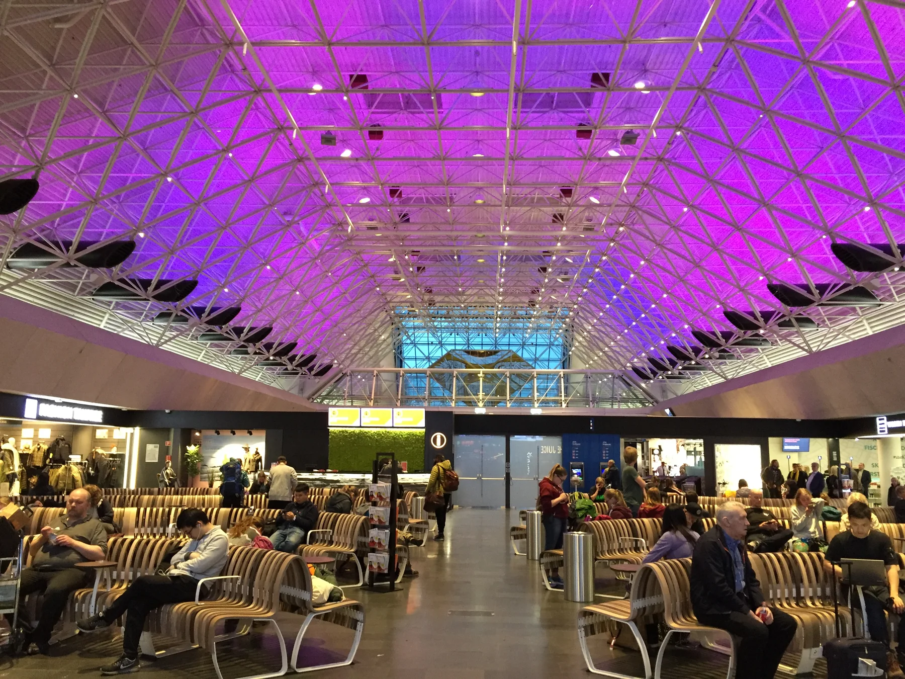 Keflavík International Airport seating and terminal interior