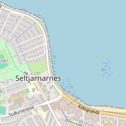 OpenStreetMap base tile for central Reykjavík