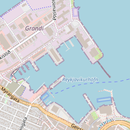 OpenStreetMap tile toward Tjörnin