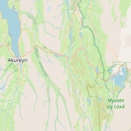 South of Ásbyrgi OpenStreetMap base map